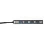 Halyx Aluminium USB-C to 4-Port USB-A 3.2 Hub-Side