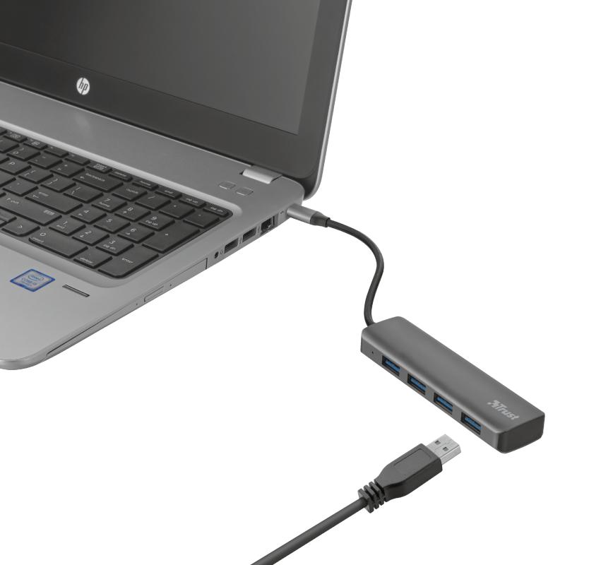 Halyx Aluminium USB-C to 4-Port USB-A 3.2 Hub-Visual