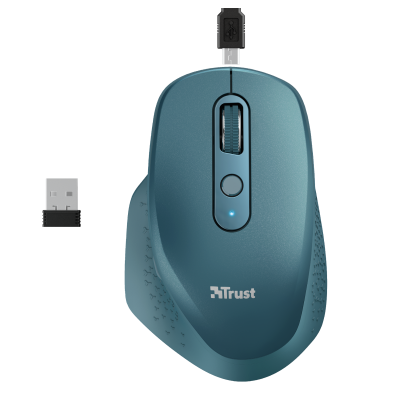 Ozaa Rechargeable Wireless Mouse - blue-Top