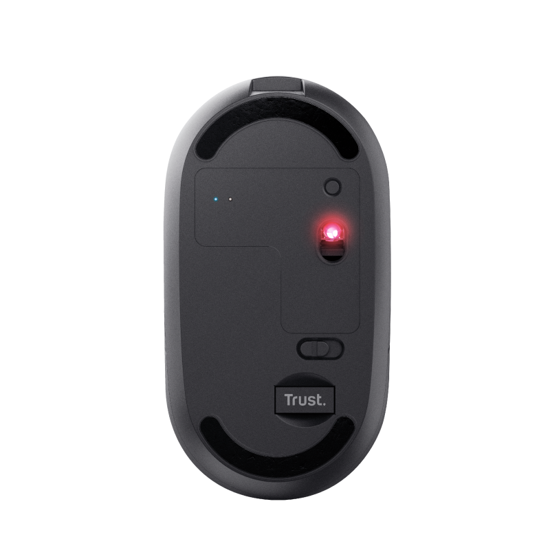 Puck Rechargeable Bluetooth Wireless Mouse - black-Bottom