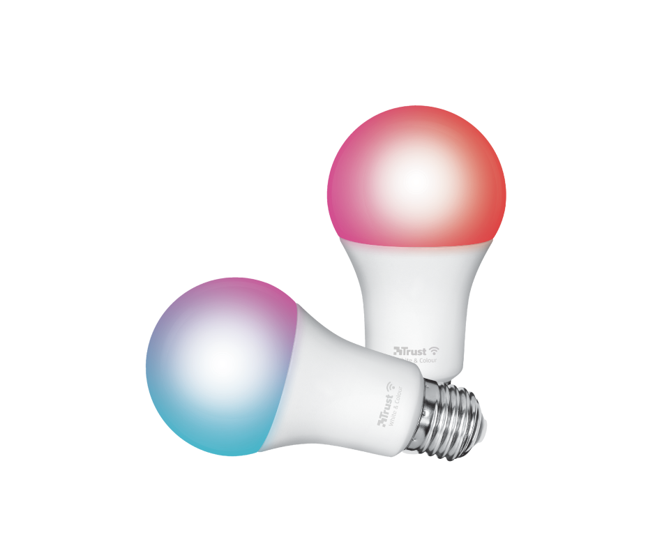Smart WIFI LED Bulb White & Colour E27 (duo-pack)-Visual